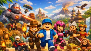 Ilustrasi AI. Pada ekosistem Roblox, di mana banyak pengguna memilih jalan pintas melalui pembelian akun yang sudah berkembang. (Sumber: copilot)
