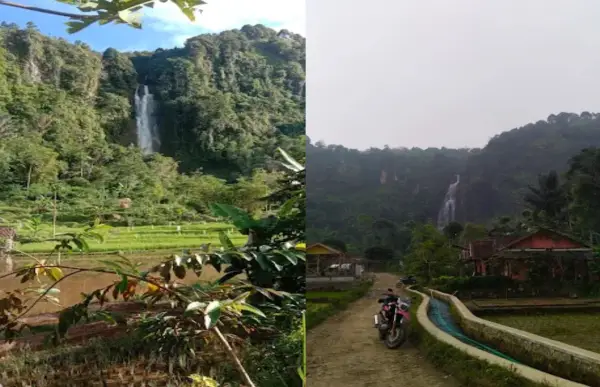 Curug Kubang Ciliunggunung menjadi salah satu destinasi wisata alam yang masih tersembunyi di wilayah Cianjur Selatan (Sumber : Gmaps)