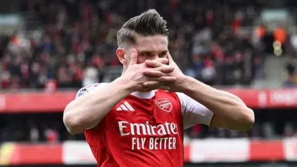Selebrasi Viktor Gyokeres saat mencetak gol ke gawang Fulham (Sumber: web/arsenal.com)