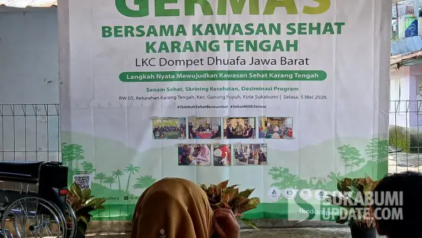 Kegiatan Layanan Kesehat Cuma-cuma Dompet Dhuafa dan Pemkot Sukabumi di Kelurahan Karang Tengah, Kecamatan Gunungpuyuh, Selasa (5/5/2026) | Foto : Sukabumiupdate