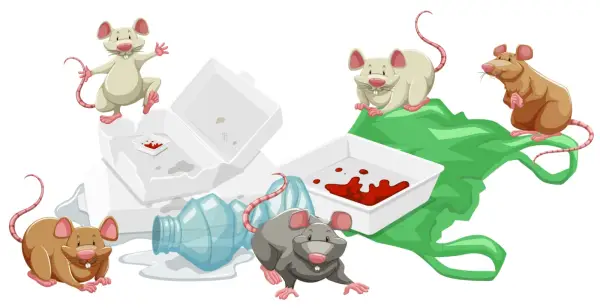 Ilustrasi hewan pengerat tikus yang bisa menularkan hantavirus (Sumber : Freepik/@brgfx)