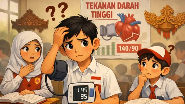 Ilustrasi AI. 663 Ribu Anak Sekolah Alami Tekanan Darah Tinggi (Sumber: copilot)