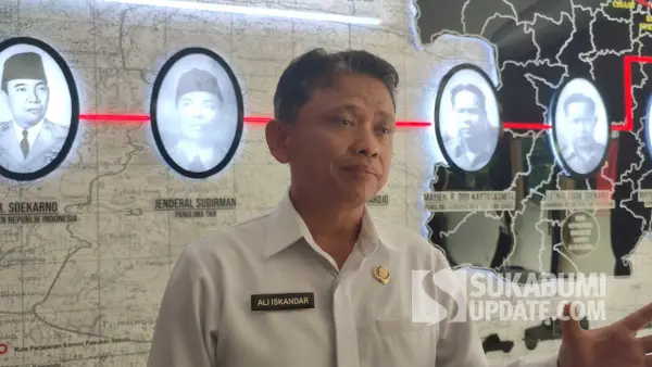 Kadispar Kabupaten Sukabumi Ali Iskandar saat ditemui di Museum Palagan Bojongkokosan. (Sumber Foto: SU/Ibnu)