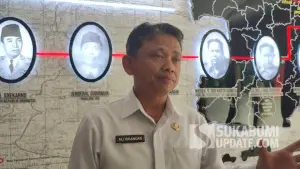 Kadispar Kabupaten Sukabumi Ali Iskandar saat ditemui di Museum Palagan Bojongkokosan. (Sumber Foto: SU/Ibnu)