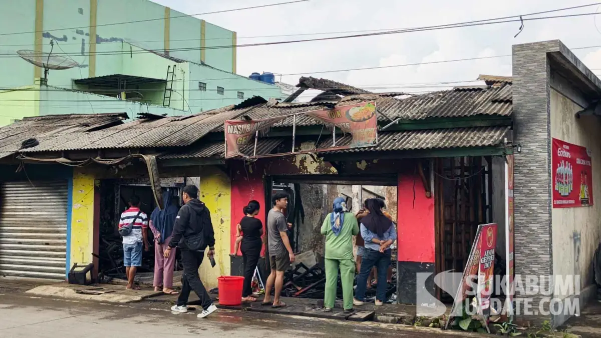 Kios Ayam Geprek di Cikembar Sukabumi Terbakar, Diduga Dipicu Ledakan Tabung Gas