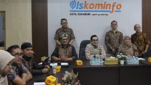 Wakil Walikota Bobby Maulana dalam webinar Literasi Statistik Daerah (LISDA) yang diadakan Diskominfo Kota Sukabumi, (7/5/2026), (Sumber: diskominfo kota sukabumi)