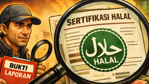 Ilustrasi AI. Dugaan korupsi Sertifikasi Hahal (Sumber: copilot)