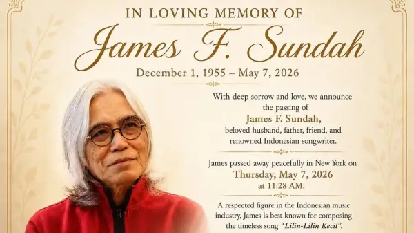 Pencipta Lagu Lilin Lilin Kecil, James F. Sundah Meninggal Dunia di New York (Sumber : Instagram/@jamesfsundah)