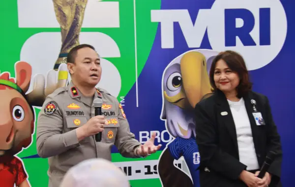 konferensi pers yang digelar TVRI terkait penayangan Piala Dunia 2026 di Gedung Media Center TVRI, Kamis (7/5/2026). (Sumber: Istimewa)