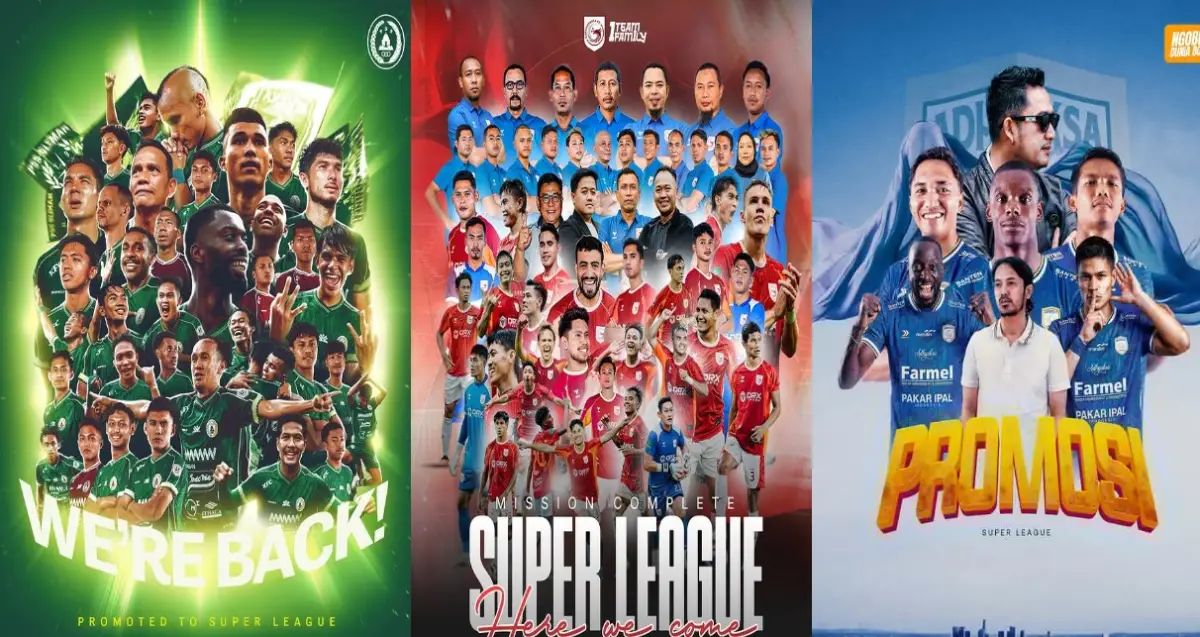 Daftar 3 Tim Promosi ke Super League, Satu dari Jawa Barat