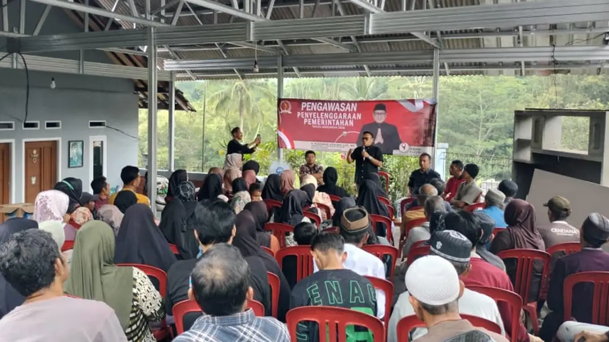 Jaenudin Paparkan Program Infrastruktur dan Pendidikan Jabar Saat Pengawasan di Nyalindung