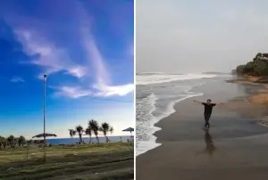 Pantai Batu Panganten, salah satu destinasi wisata alam yang ada di Selatan Sukabumi (Sumber : Gmaps)