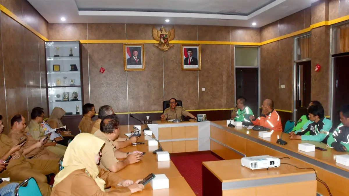 Audiensi dengan Sekda, Komunitas Ojol Palabuhanratu Dorong Penguatan UMKM