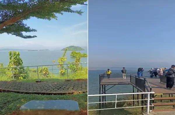 Waduk Jatigede, salah satu destinasi wisata murah meriah yang ada di Sumedang (Sumber : Gmaps)