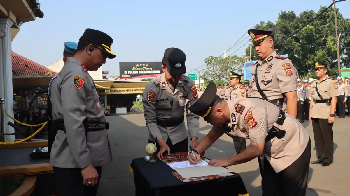 Mutasi Jabatan di Polres Sukabumi Kota: Kasat Reskrim-Lantas hingga Kapolsek Resmi Berganti