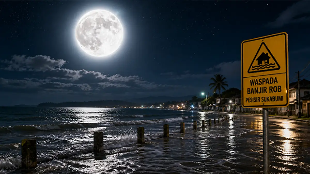 Fenomena Super New Moon 17 Mei, Waspada Potensi Banjir ROB di Pesisir Sukabumi