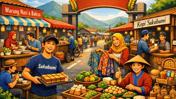 Ilustrasi AI. UMKM Indonesia (Sumber: copilot)