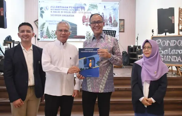 Pelantikan Pengurus Pusat (PP) Ikatan Alumni (IKA) Universitas Indonesia Membangun (INABA) Periode 2026–2030 yang digelar di Pondok Selera Sunda, Minggu (17/5/2026). (Sumber: Dokpim)