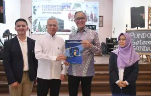 Pelantikan Pengurus Pusat (PP) Ikatan Alumni (IKA) Universitas Indonesia Membangun (INABA) Periode 2026–2030 yang digelar di Pondok Selera Sunda, Minggu (17/5/2026). (Sumber: Dokpim)