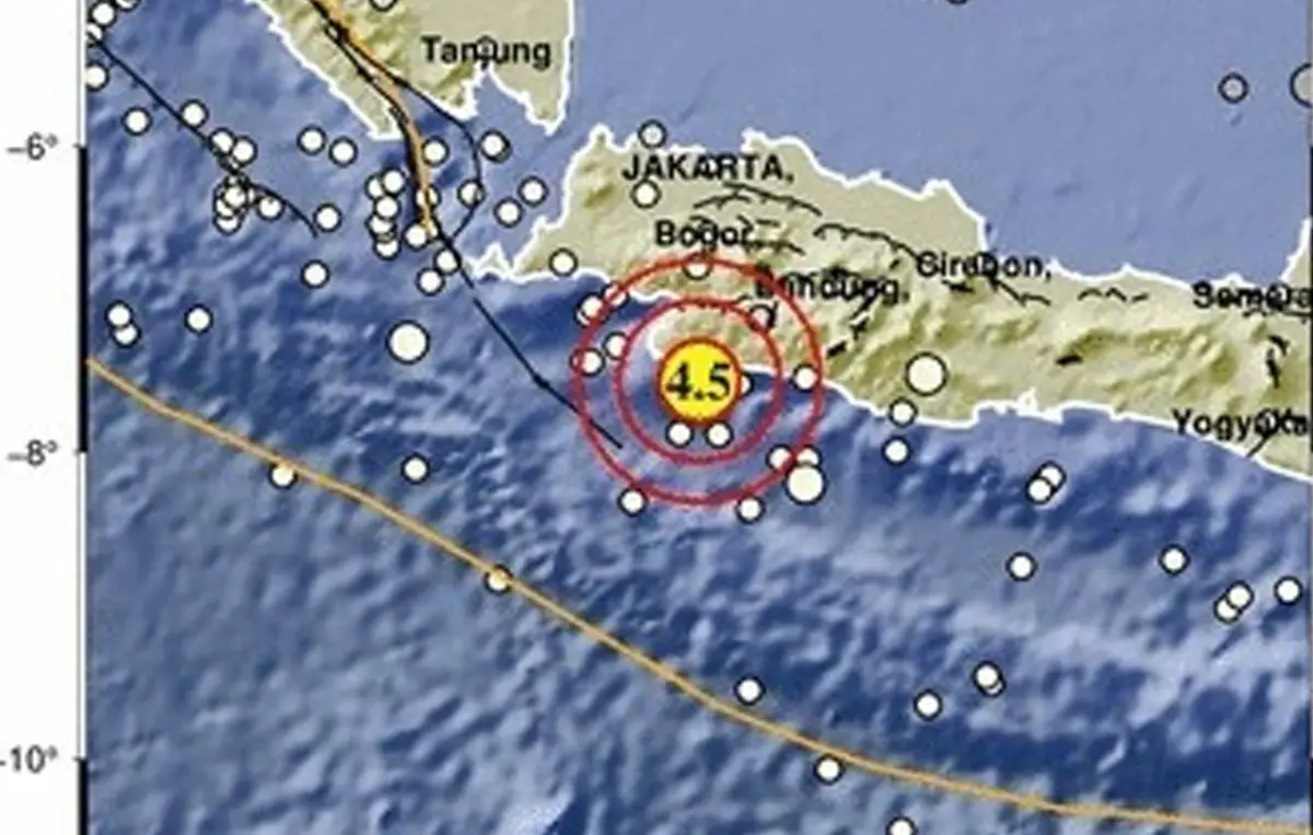 Gempa Magnitudo 4,5 Guncang Selatan Sukabumi Minggu Malam