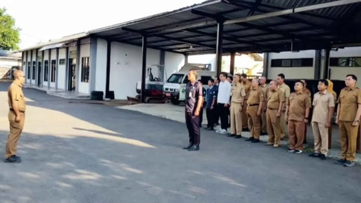 Suasana apel pagi BP Mektan Jabar Senin 18 Mei 2026.