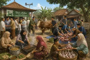 Ilustrasi - Beberapa tradisi masyarakat Sunda dalam menyambut hari raya Idul Adha yang mulai pudar tetapi masih bisa ditemukan di beberapa tempat sampai sekarang (Sumber : AI chatGPT)
