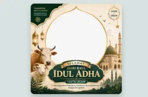 Kumpulan link twibbon Idul Adha 1447 H yang bisa digunakan di momen hari raya (Sumber : twibbonize.com)