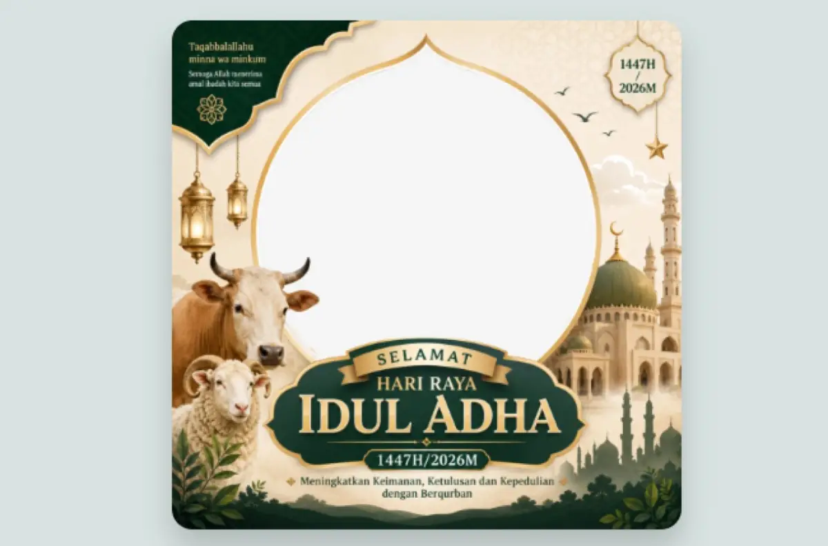 23 Link Twibbon Idul Adha 1447 H Gratis Tema Terbaru