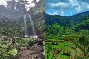 Curug Manglid, salah satu destinasi wisata alam yang ada di daerah Cidahu, Sukabumi untuk menghabiskan momen libur akhir pekan (Sumber : Gmaps/Rian Wiguna)