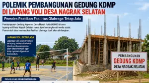 Ilustrasi AI pembangunan gedung KDMP di Desa Nagrak Selatan. (Sumber: Ilustrasi AI)