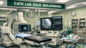 Ilustrasi AI. Catheterization Laboratory atau Cathlab (Sumber: copilot)