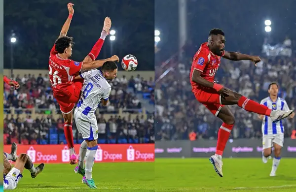Potret pemain Persijap Jepara saat menghadapi Persib Bandung di putaran pertama Super League 2025/2026 (Sumber : Instagram/persijap_official)