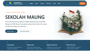 Diskominfo Jabar pastikan server maung.spmb.jabarprov.go.id siap diakses masyarakat pada Senin (25/5/2026). (Sumber Foto: Laman SPMB Sekolah Maung)