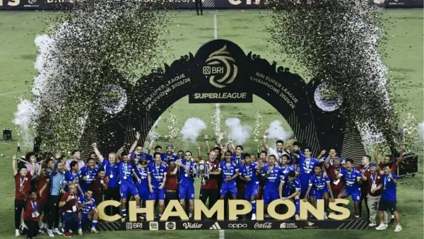 Selebrasi Persib Bandung setelah berhasil menjuarai Super League. (Sumber: Instagram/@persib)