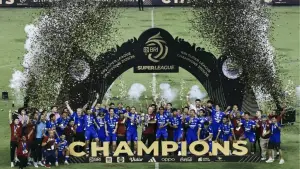 Selebrasi Persib Bandung setelah berhasil menjuarai Super League. (Sumber: Instagram/@persib)