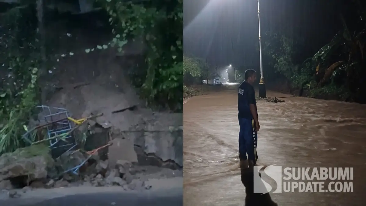 Longsor dan Banjir Terjang Simpenan Sukabumi, Akses Geopark Ciletuh Terganggu