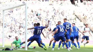 Gol Tottenham Hotspurs dicetak olej Joao Palhinha saat menghadapi Everton (Sumber: web/espn.com)