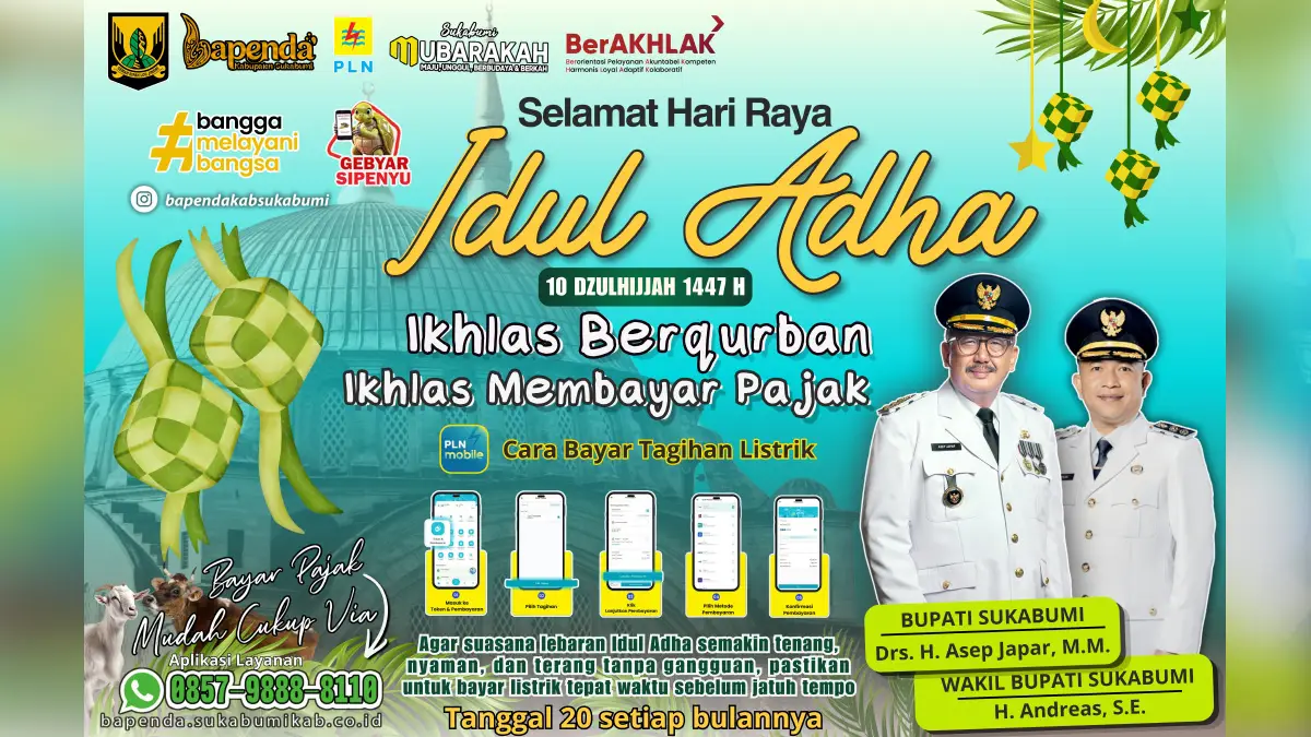 Ucapan Idul Adha Bapenda Kabupaten Sukabumi