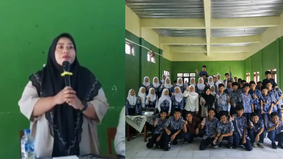 Pendidikan Demokrasi DPRD Jabar, Dessy Susilawati Diskusi dengan Pelajar Al Manshuriyah Sukabumi