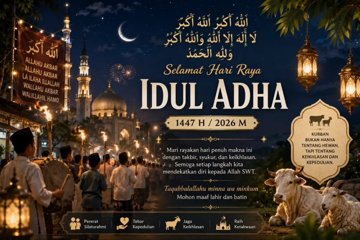 10 Prompt AI Poster Selamat Idul Adha 2026, Bikin Gambar Ucapan Sesuai Keinginan