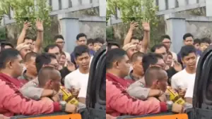 Seorang pria diamankan usai diduga hendak mencuri motor di Cidahu, Kabupaten Sukabumi | Foto : Facebook @Sivavanwar