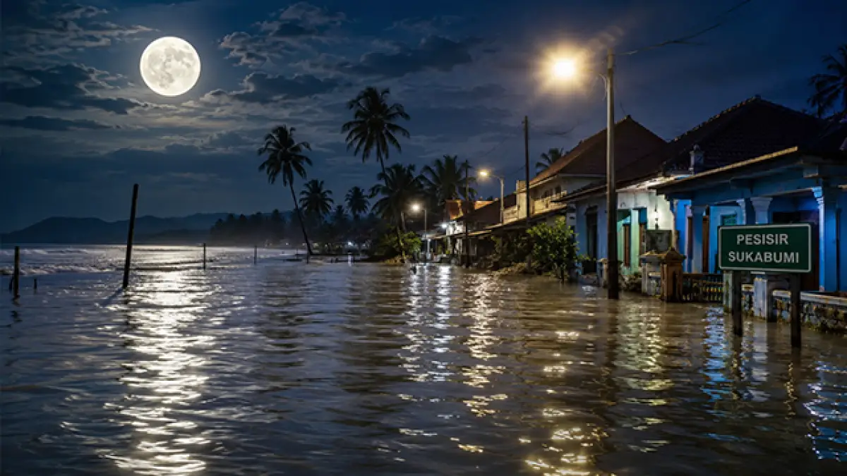 Fenomena Bulan Purnama, BMKG: Pesisir Sukabumi Potensi Banjir ROB 30 Mei - 4 Juni 2026