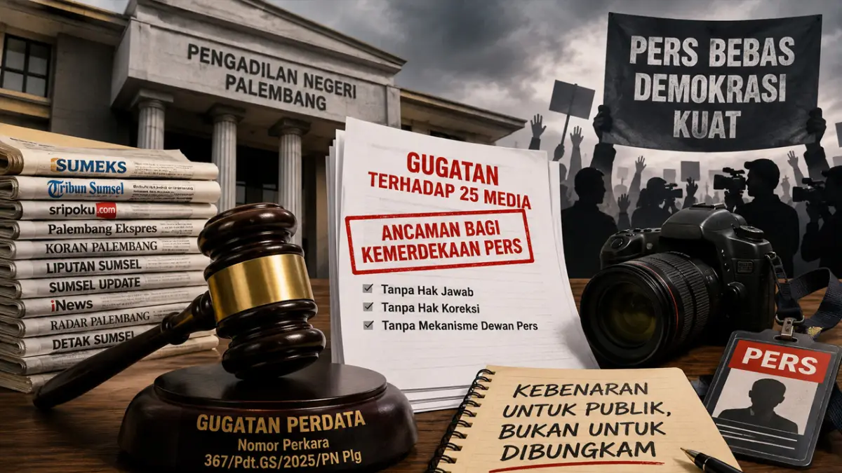 25 Media Digugat di PN Palembang, KKJ Sebut Bentuk Pembungkaman Pers!