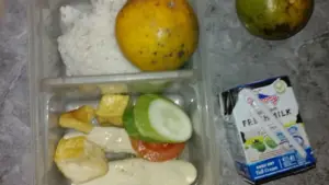 Menu MBG untuk penerima manfaat kategori 3B di Bantargadung, Kabupaten Sukabumi yang dikeluhkan. (Sumber : Istimewa.).