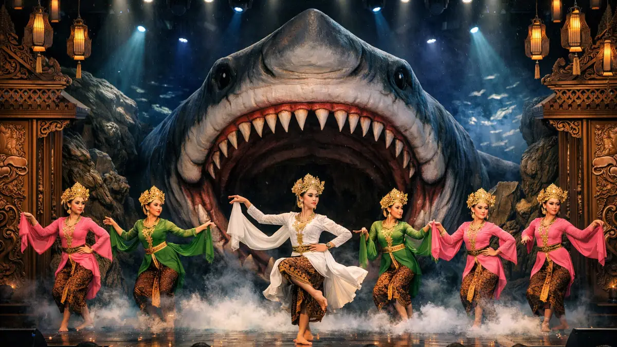 Misteri Fosil Huntu Gelap dalam Teater Pulo Megalodon Jampang di Goa Cigintung Sukabumi