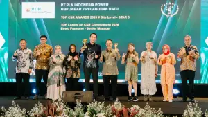 PLN IP UBP JPR sukses sabet penghargaan tertinggi Star 5 di TOP CSR Awards 2026. Senior Manager Bowo Pramono raih TOP Leader. (Sumber Foto: Istimewa)