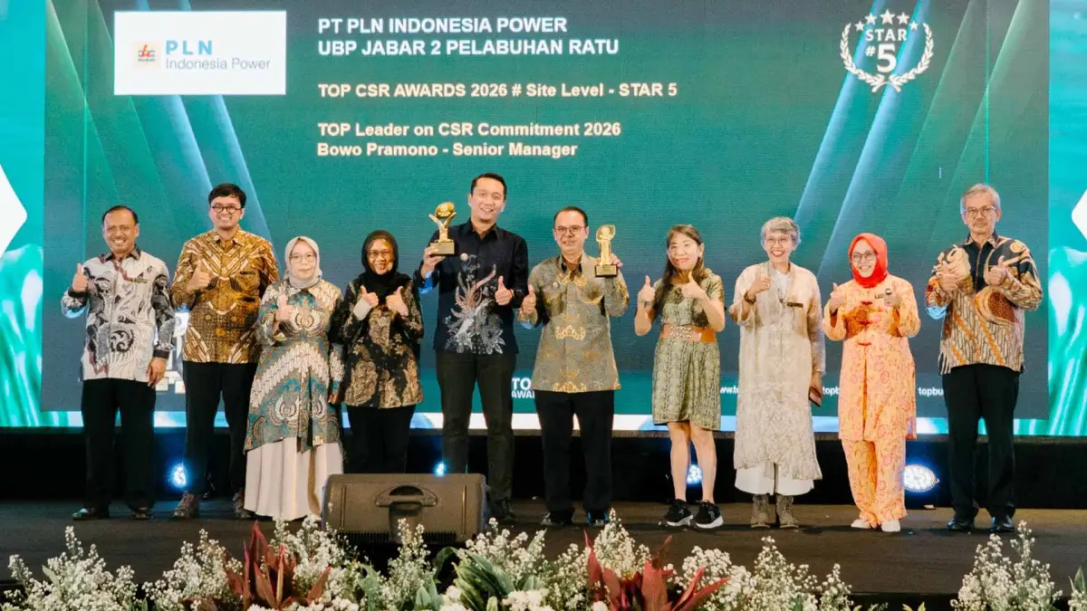 PLN Indonesia Power UBP JPR Raih TOP CSR Awards 2026 Star 5 dan Apresiasi Kepemimpinan Berkelanjutan