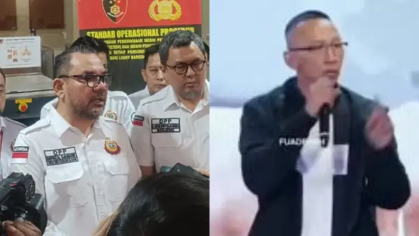 DPP Ikatan Keluarga Minangkabau (IKM) laporkan Abu Janda atas dugaan ujaran kebencian ke Bareskrim Polri. (Sumber Foto: Dok. IKM/Tangkapan layar video viral)