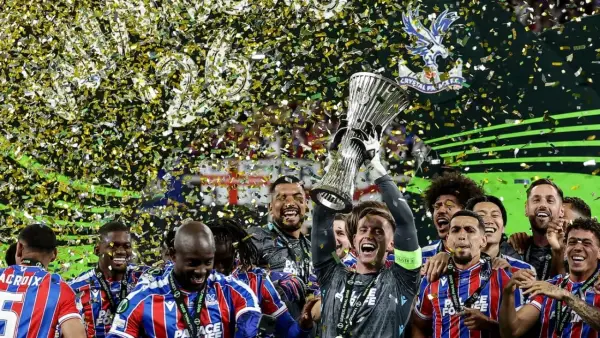 Selebrasi para pemain Crystal Palace setelah menjadi juara uefa conference league (Sumber: web/en.as.com)