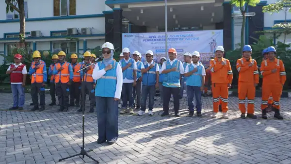 PLN UP3 Sukabumi menggelar kegiatan Apel Siaga Hari Raya Idul Adha dan Waisak. (Sumber Foto: Dok. PLN UP3 Sukabumi)